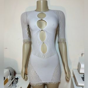 NEVER WORN poster girl dress in the color “bone”